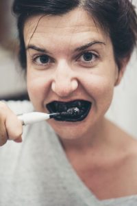 Charcoal teeth whitening